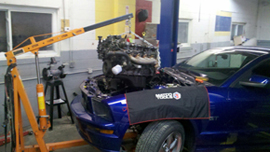 mustang engine pull